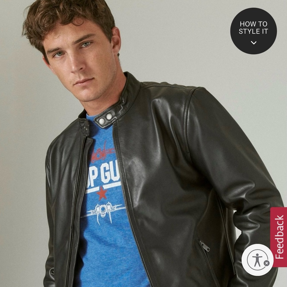 Clean Leather Bonneville Jacket Lucky Brand